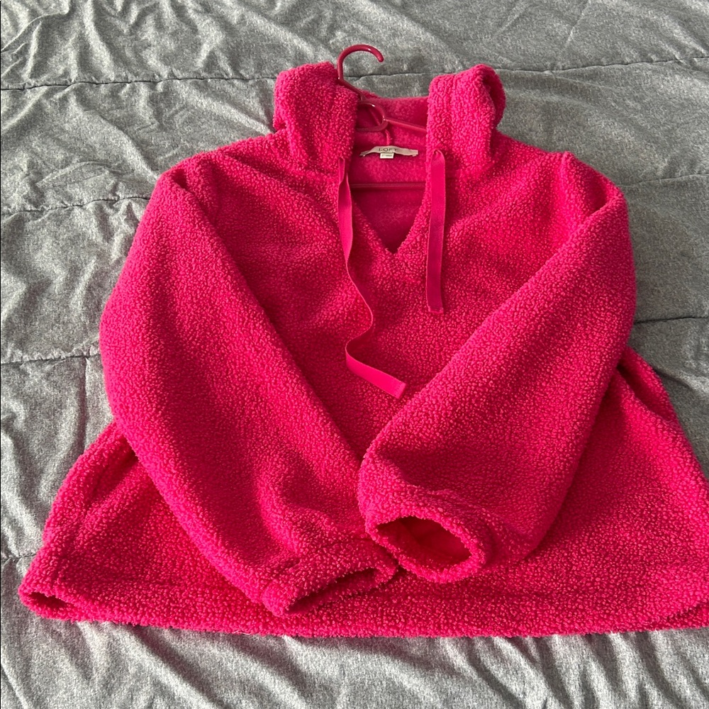 LOFT V-Neck Fuchsia Sweater